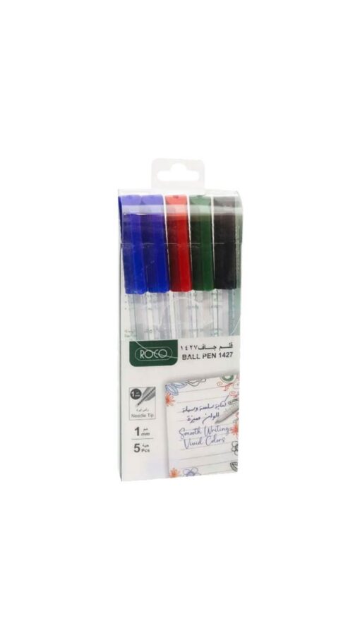 Roco-Ball-Pen-1427 Roco Ball Pen (1427) Mix Set - 5 Pcs