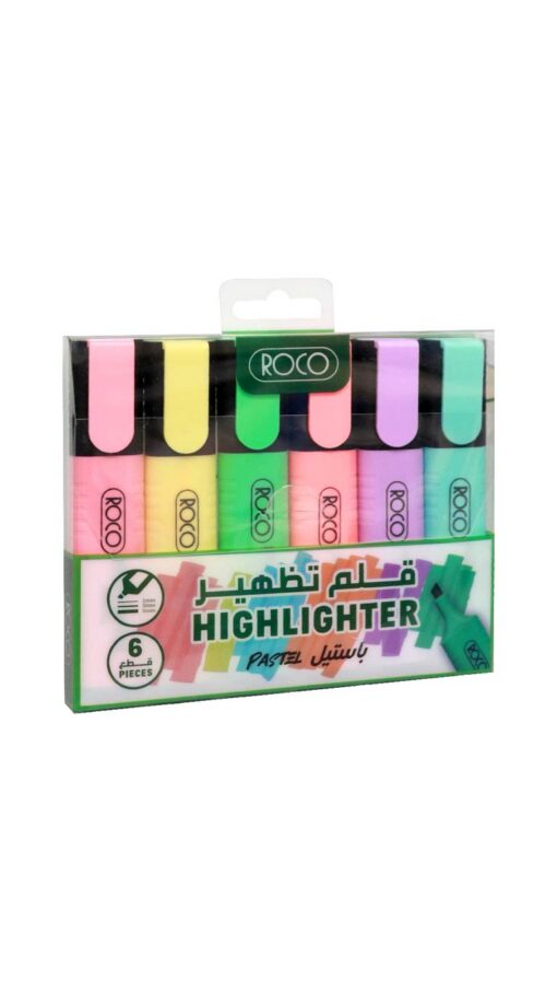 Roco Pastel Highlighter - 6 Pcs