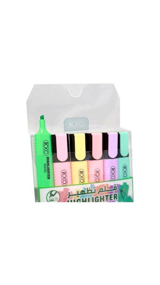 Roco Pastel Highlighter - 6 Pcs Roco Pastel Highlighter - 6 Pcs