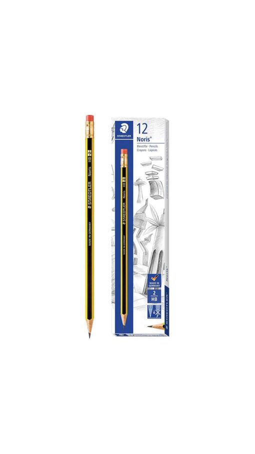 Staedtler Noris Pencils with Eraser - 12 Pencils Staedtler Noris Pencils with Eraser - 12 Pencils