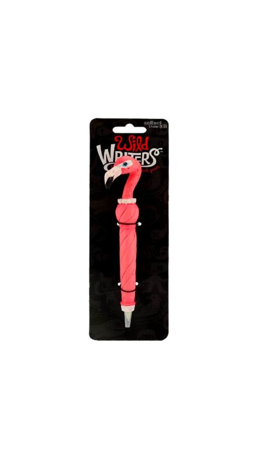 Wild Writers Polystone Rollerball Pen - Flamingo