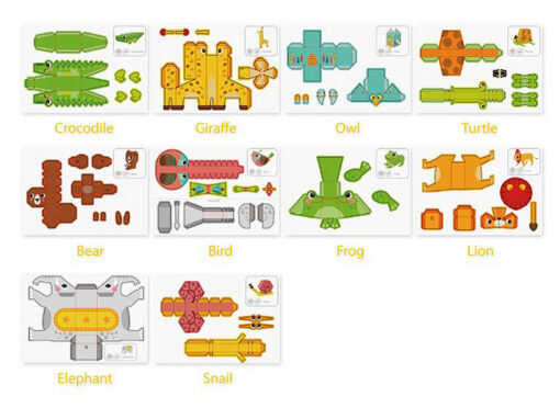 Tookyland 3D Origami Paper Kit Animals Tookyland 3D Origami Paper Kit Animals