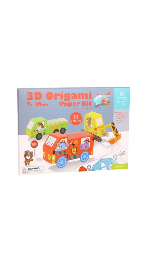Tookyland 3D Origami Paper Kit Vehicles