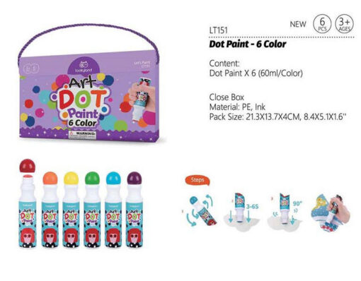Tookyland Art Dot Paint - 6 Colors Tookyland Art Dot Paint - 6 Colors