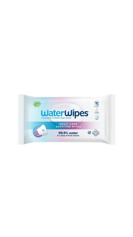 WaterWipes-30 WaterWipes Adult Care Sensitive Wipes - 30 Wipes (1 Pack)