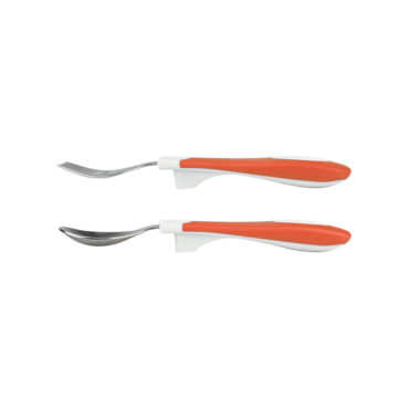 Dr. Brown's Soft Grip Spoon & Fork Set (12m+) Coral