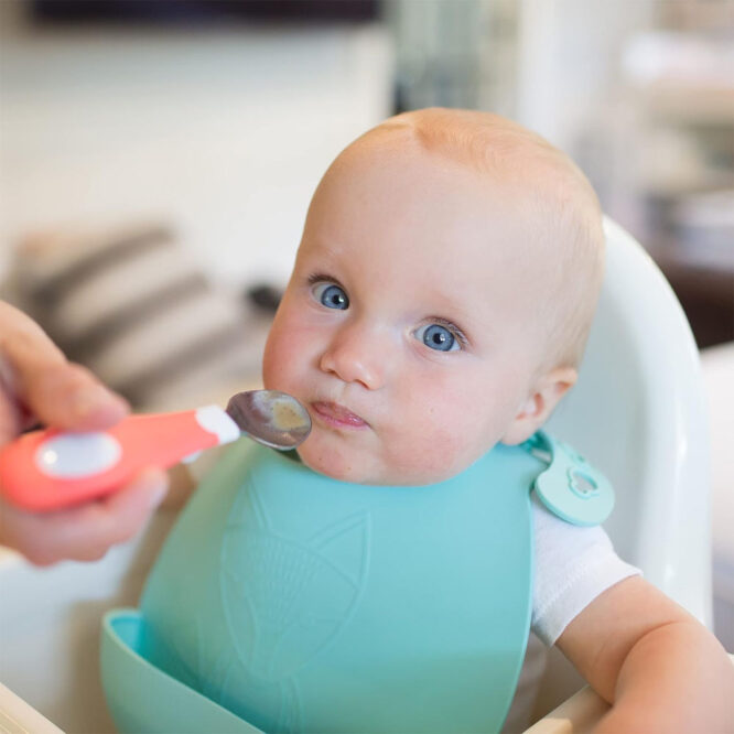 Dr. Brown's Soft Grip Spoon & Fork Set (12m+) Coral