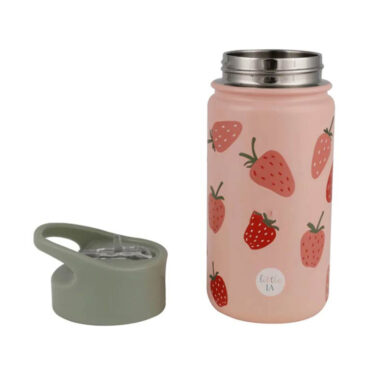 LittleIA-StainlessSteelBottle-420ml-Strawberry2 Little IA Insulated Stainless Steel Bottle (420ml) - Strawberry
