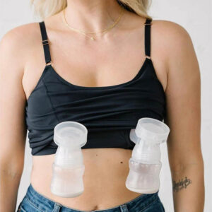 Davin & Adley Amelia Crop Nursing Bra - Black