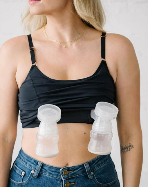 Davin & Adley Amelia Crop Nursing Bra - Black Davin & Adley Amelia Crop Nursing Bra - Black
