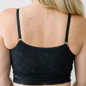 Davin & Adley Amelia Crop Nursing Bra - Black
