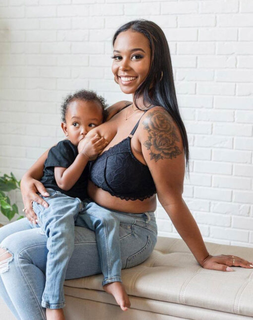 RileyBlack2 Davin & Adley Riley Nursing Bra - Black