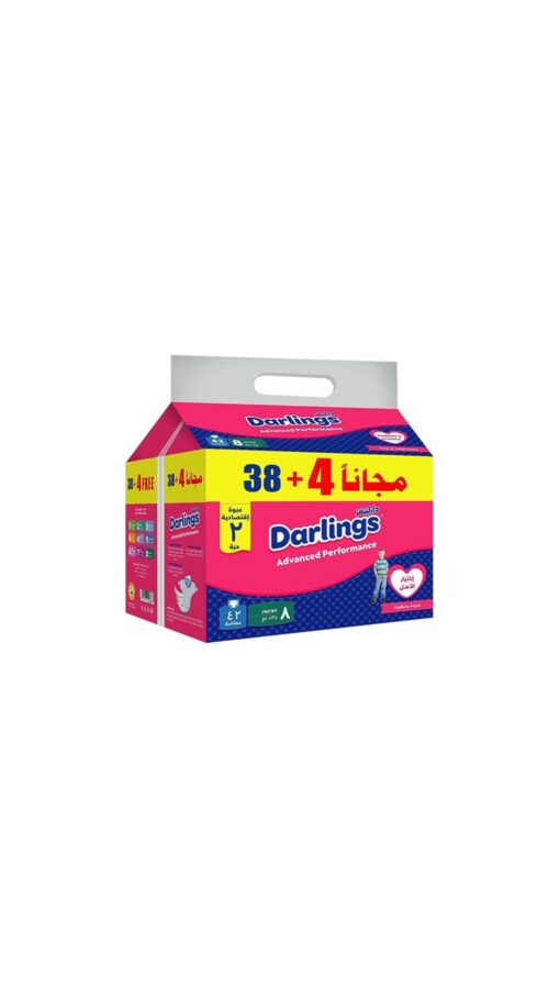 Darlings Advanced Size 8 Junior (35+kg) - 38 Diapers + 4 FREE