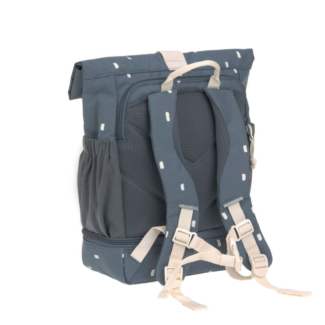 Lassig Mini Rolltop Backpack - Happy Prints, Midnight Blue