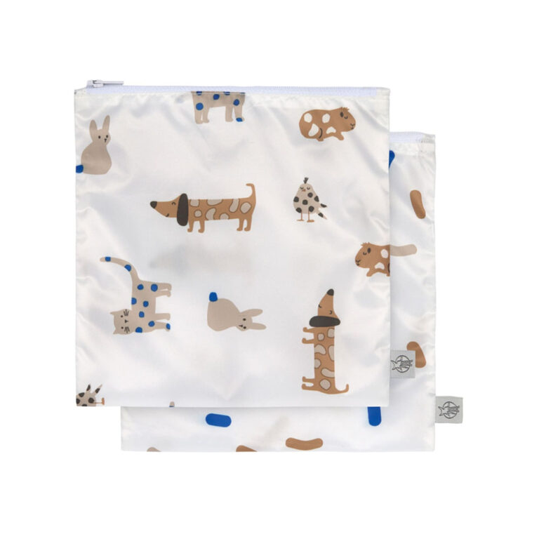 Lassig Snack Bags - Little Mateys, Royal Blue 2 Pcs
