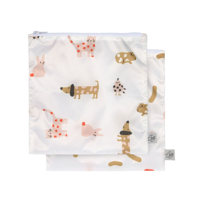 Lassig Snack Bags - Little Mateys, Spicy Orange 2 Pcs