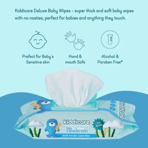 Kiddicare-Water-Wipes-(Eco-Friendly)03 Kiddicare Water Baby Wipes (Eco Friendly) - 70 Wipes
