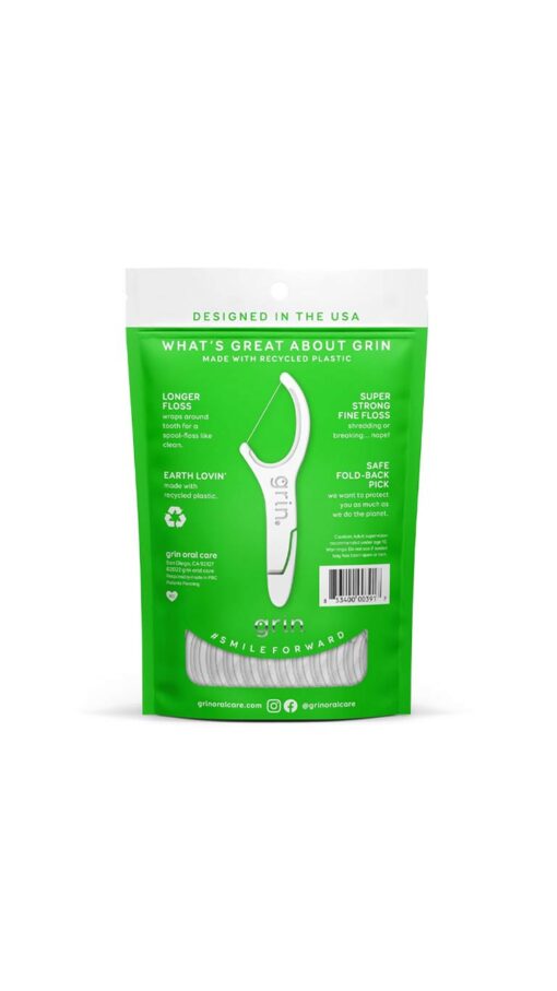 Grin Fine Tight Teeth - 75 Floss Picks Grin Fine Tight Teeth - 75 Floss Picks