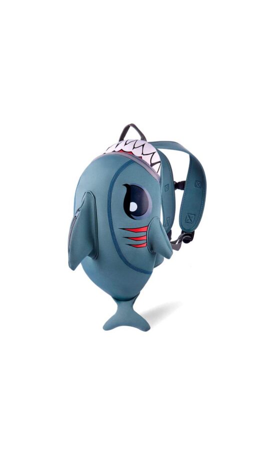 Crazy Safety Shark Children Backpack - Gray Crazy Safety Shark Children Backpack - Gray