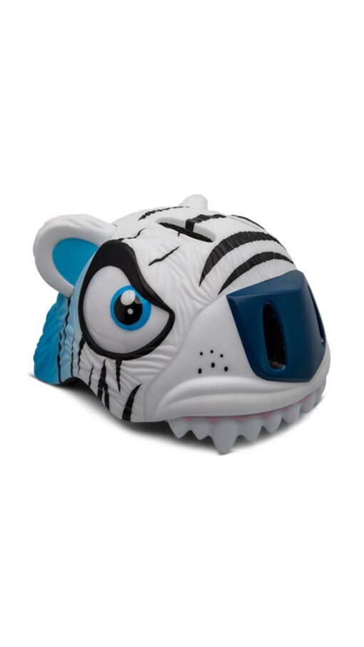 Crazy Safety Tiger Bicycle Helmet - White Crazy Safety Tiger Bicycle Helmet - White