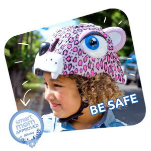 Crazy Safety Leopard Bicycle Helmet - Pink