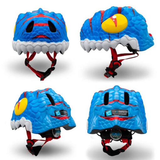 Crazy Safety Dino Bicycle Helmet - Blue Crazy Safety Dino Bicycle Helmet - Blue
