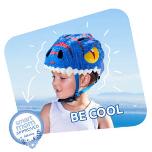 Crazy Safety Dino Bicycle Helmet - Blue