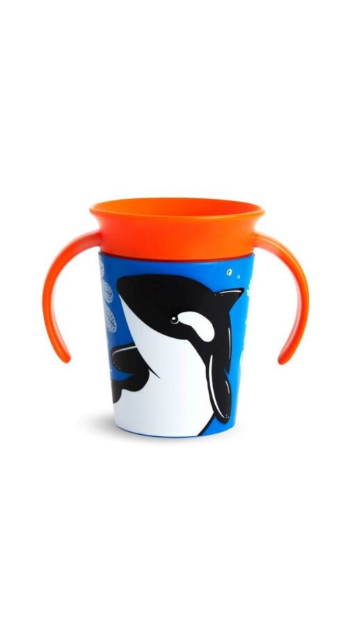Munchkin Miracle 360 WildLove Trainer Cup with Lid Whale (6m+) - 177ml