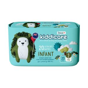 Kiddicare Size 2 (4-7kg) Infant Ultra Dry Nappies - 20 Nappies