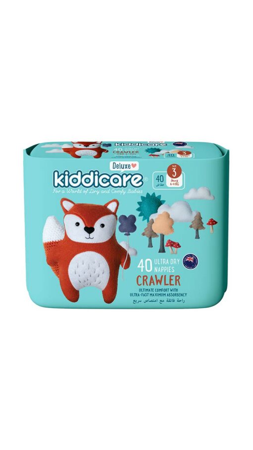 Kiddicare Size 3 (6-11kg) Crawler Ultra Dry Nappies - 40 Nappies Kiddicare Size 3 (6-11kg) Crawler Ultra Dry Nappies - 40 Nappies