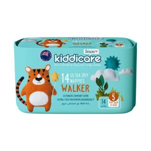 Kiddicare Size 5 (13-18kg) Walker Ultra Dry Nappies - 14 Nappies