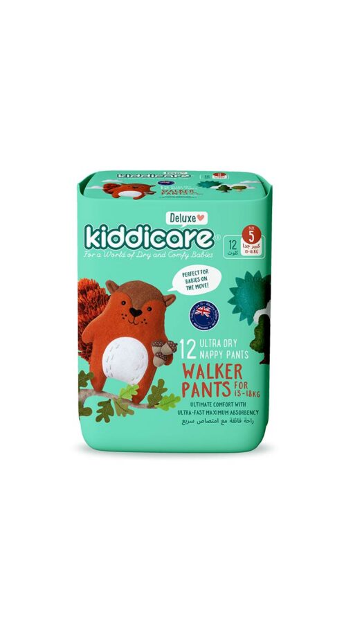 Kiddicare Size 5 (13-18kg) Walker Ultra Dry Nappy Pants - 12 Nappy Pants Kiddicare Size 5 (13-18kg) Walker Ultra Dry Nappy Pants - 12 Nappy Pants
