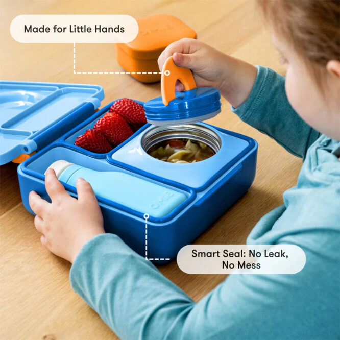 OmieBox Insulated Hot & Cold Bento Box - Blue Sky