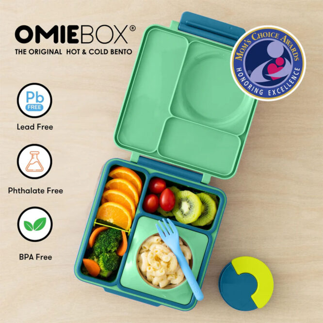 OmieBox Insulated Hot & Cold Bento Box - Green Meadow