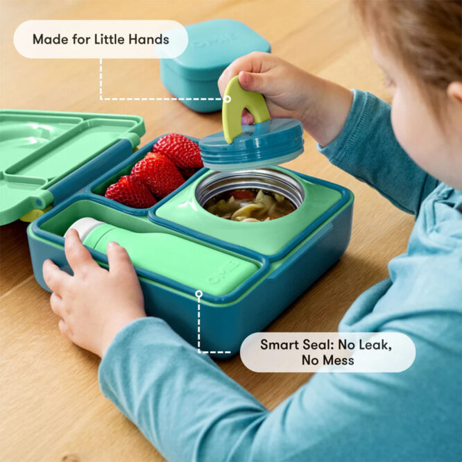 OmieBox Insulated Hot & Cold Bento Box - Green Meadow