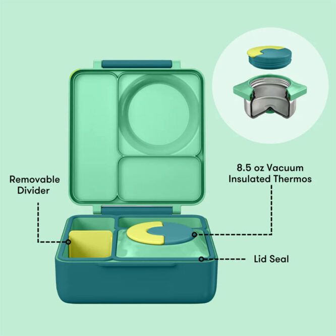 OmieBox Insulated Hot & Cold Bento Box - Green Meadow