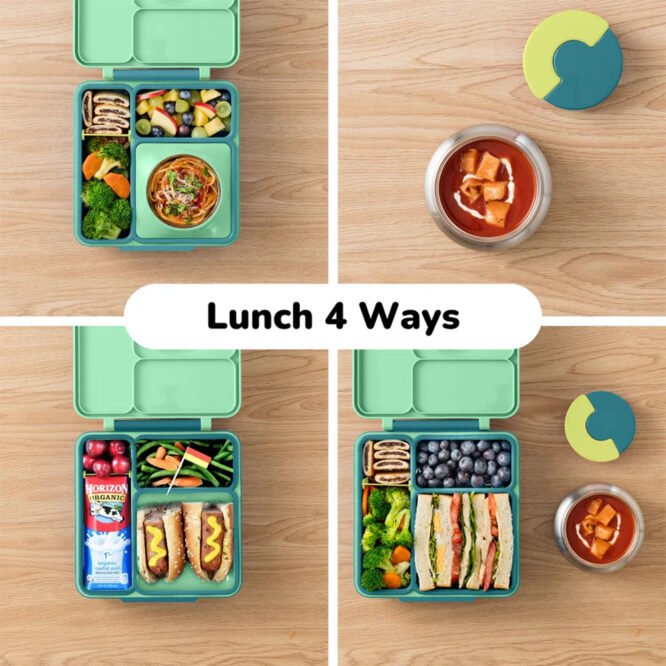 OmieBox Insulated Hot & Cold Bento Box - Green Meadow