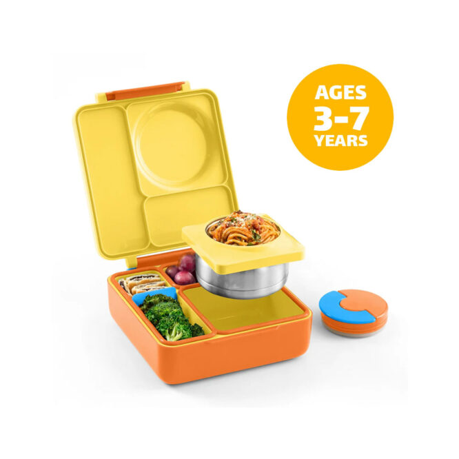 OmieBox Insulated Hot & Cold Bento Box - Yellow Sunshine