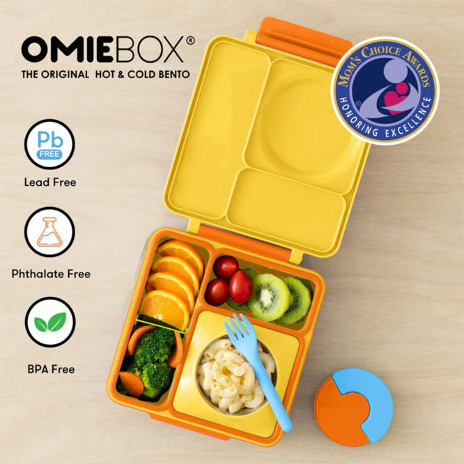 OmieBox Insulated Hot & Cold Bento Box - Yellow Sunshine