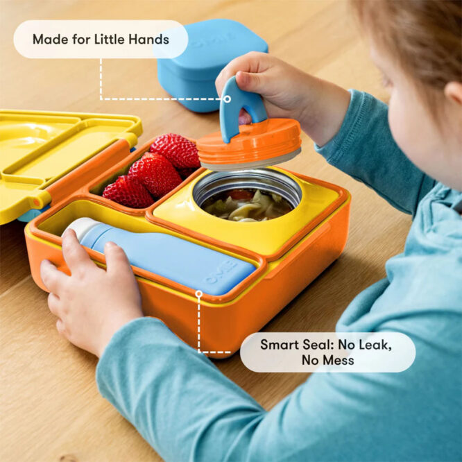 OmieBox Insulated Hot & Cold Bento Box - Yellow Sunshine