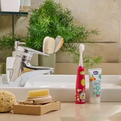 Chicco-ElectricToothbrush-Red03 Chicco Electric Toothbrush Panda 3+ Years - Red