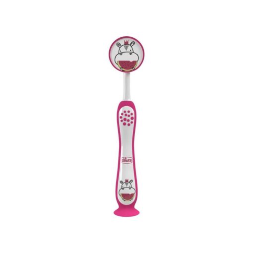 Chicco Toothbrush Hippo 3-6 Years - Pink Children's Soft Toothbrush
