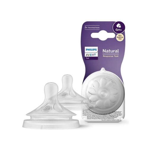 Philips Avent Natural Response Thick Flow Teats (6m+) - 2 Pcs