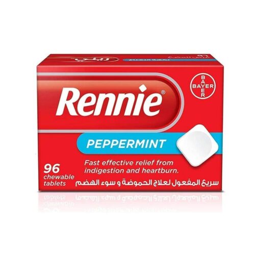 Rennie-Peppermint-Chewable-Tablets---96-Tablets Rennie Peppermint For Indigestion & Heartburn - 96 Chewable Tablets