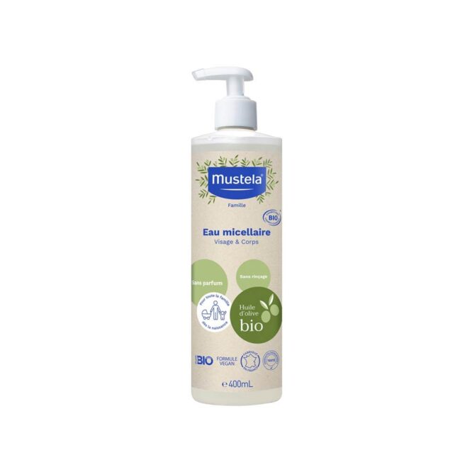 Mustela Bio Organic No Rinse Micellar Water for Face & Body 400ml