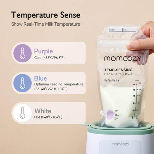 Momcozy-Temp-Sensing-Milk-Storage-Bags-180ml-50Pcs02 Momcozy Temp-Sensing Milk Storage Bags (180ml) - 50 Pcs