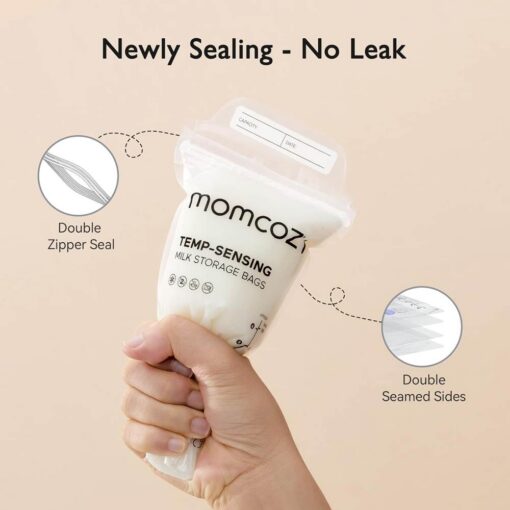 Momcozy-Temp-Sensing-Milk-Storage-Bags-180ml-50Pcs03 Momcozy Temp-Sensing Milk Storage Bags (180ml) - 50 Pcs