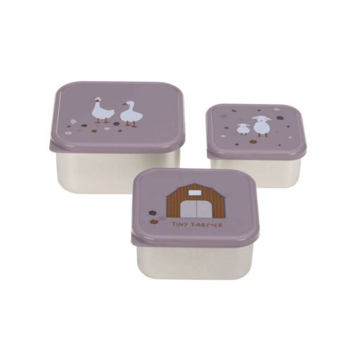 Lassig-Stainless-Steel-Snackbox-Children-3pcs-Lilac