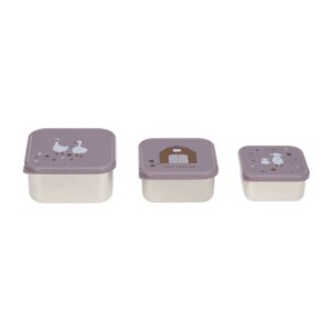 Lassig-Stainless-Steel-Snackbox-Children-3pcs-Lilac