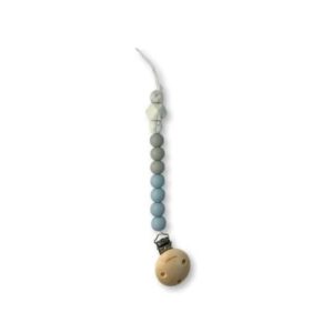 Chewies & More Chewie Clip Silicone Beads - Baby Blue, Gray & Marble